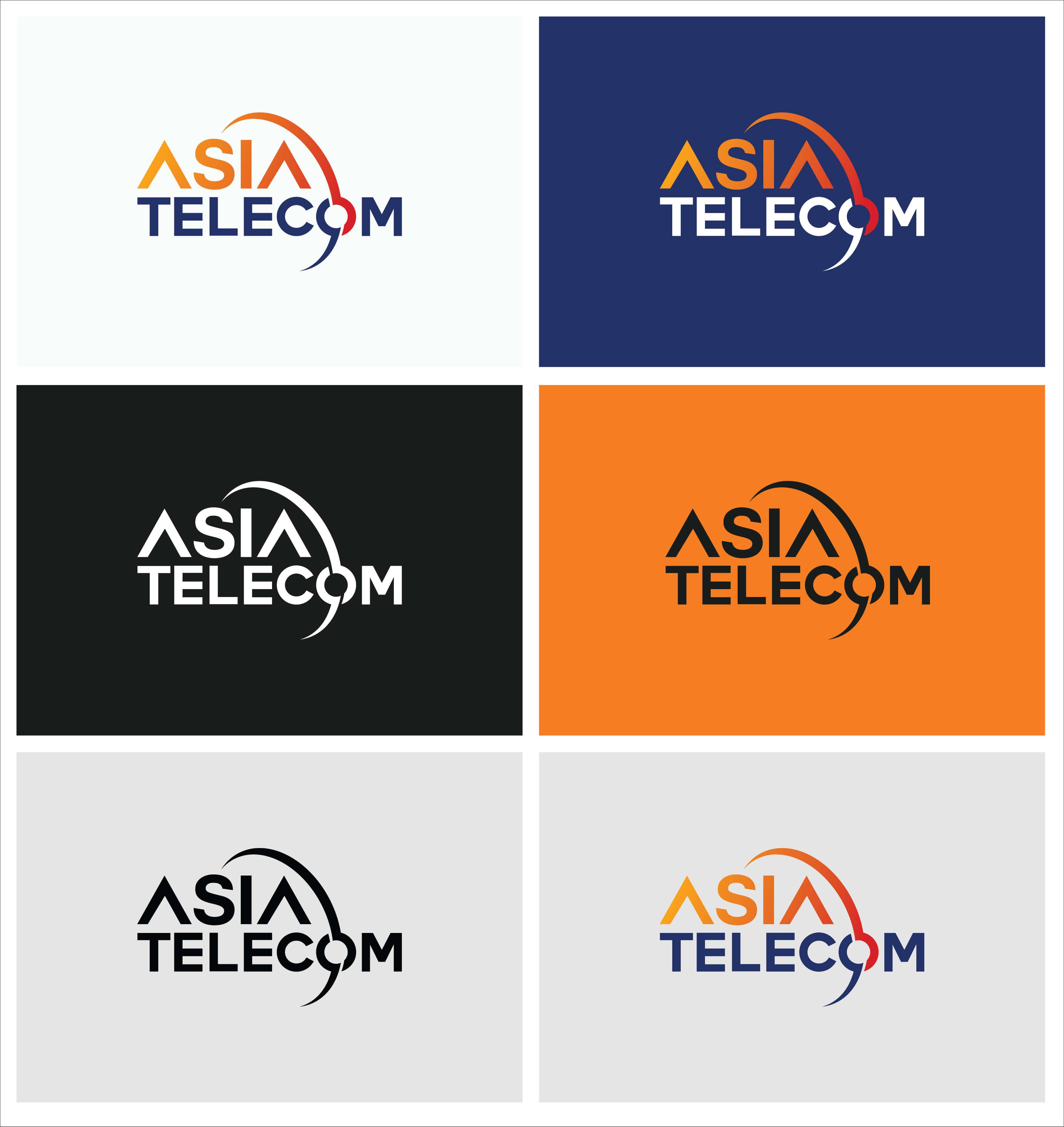 Thiết kế Logo tại Bắc Ninh - Mẫu logo AsiaTelecom