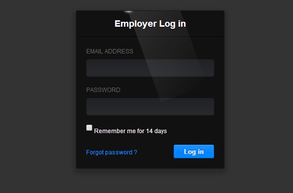 employer login form