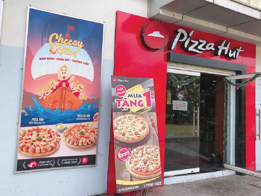 Thi Công hệ thống chuỗi biển Quảng Cáo Nhà Hàng Pizza Hut