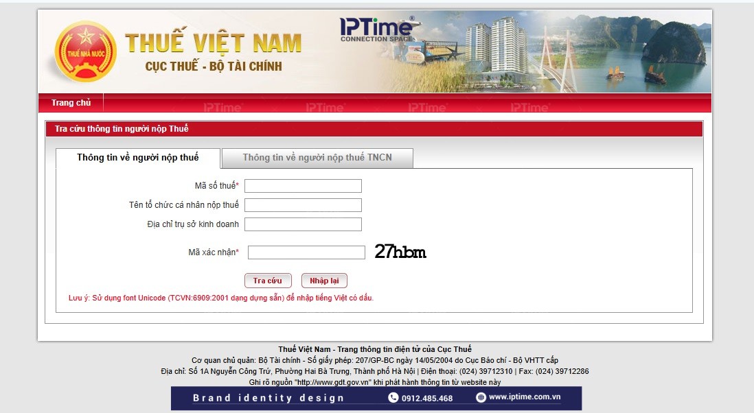 Tra Cứu Thông Tin Doanh Nghiêp Quan Cổng Thông Tin Tổng Cục Thuế