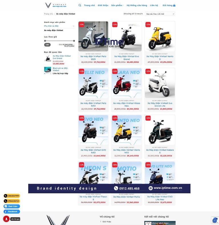 Mẫu Website Vinfast Minh Ngọc Bắc Ninh