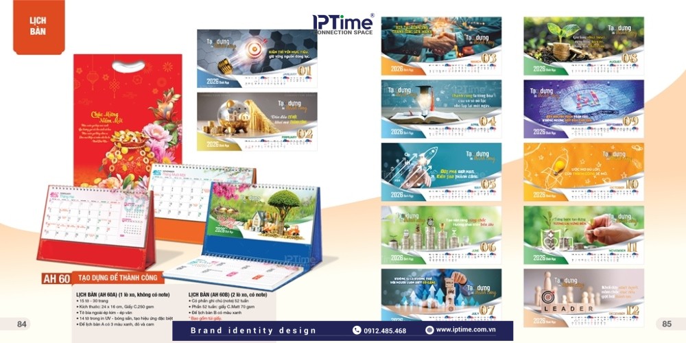 Lịch để Bàn Thiết Kế Và In ấn Theo Yêu Cầu 2026