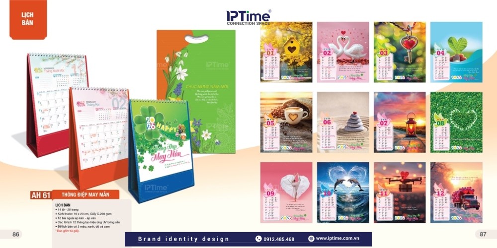 Lịch để Bàn Thiết Kế Và In ấn Theo Yêu Cầu 2026