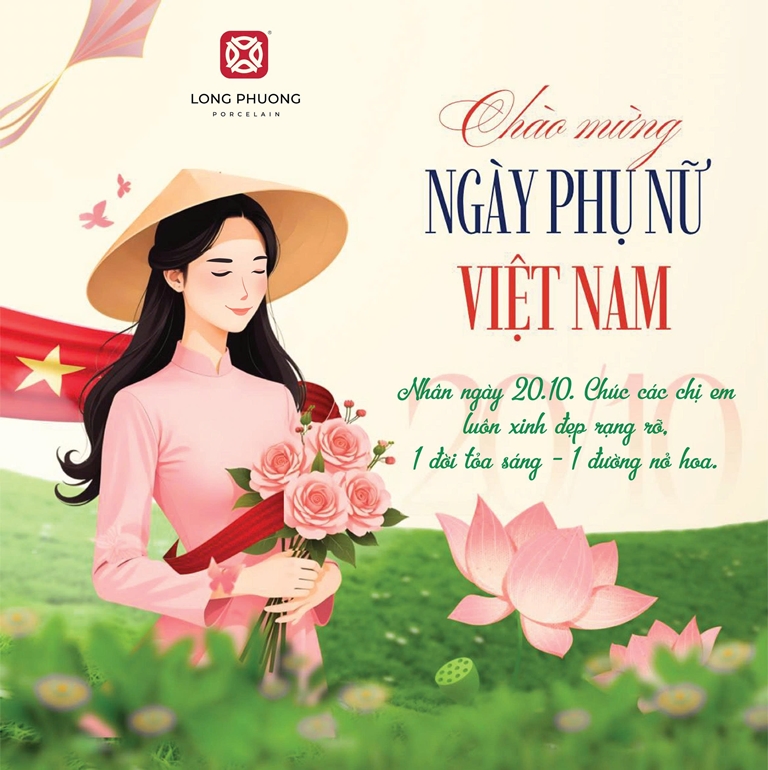 Mẫu Thiệp Chúc Mừng Ngày 20/10 Công Ty Nước Sạch Bắc Ninh