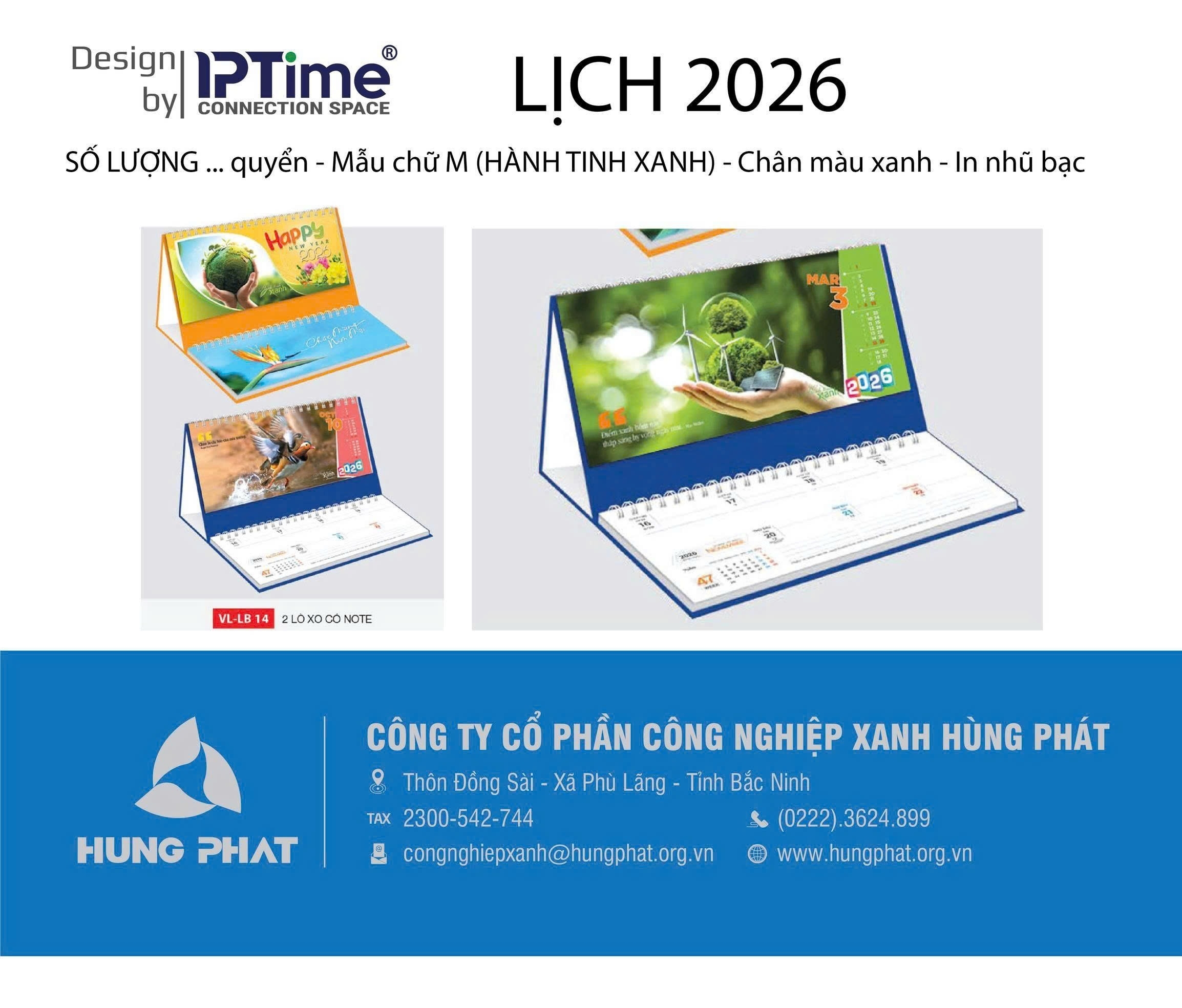 Lịch để Bàn Thiết Kế Và In ấn Theo Yêu Cầu 2026