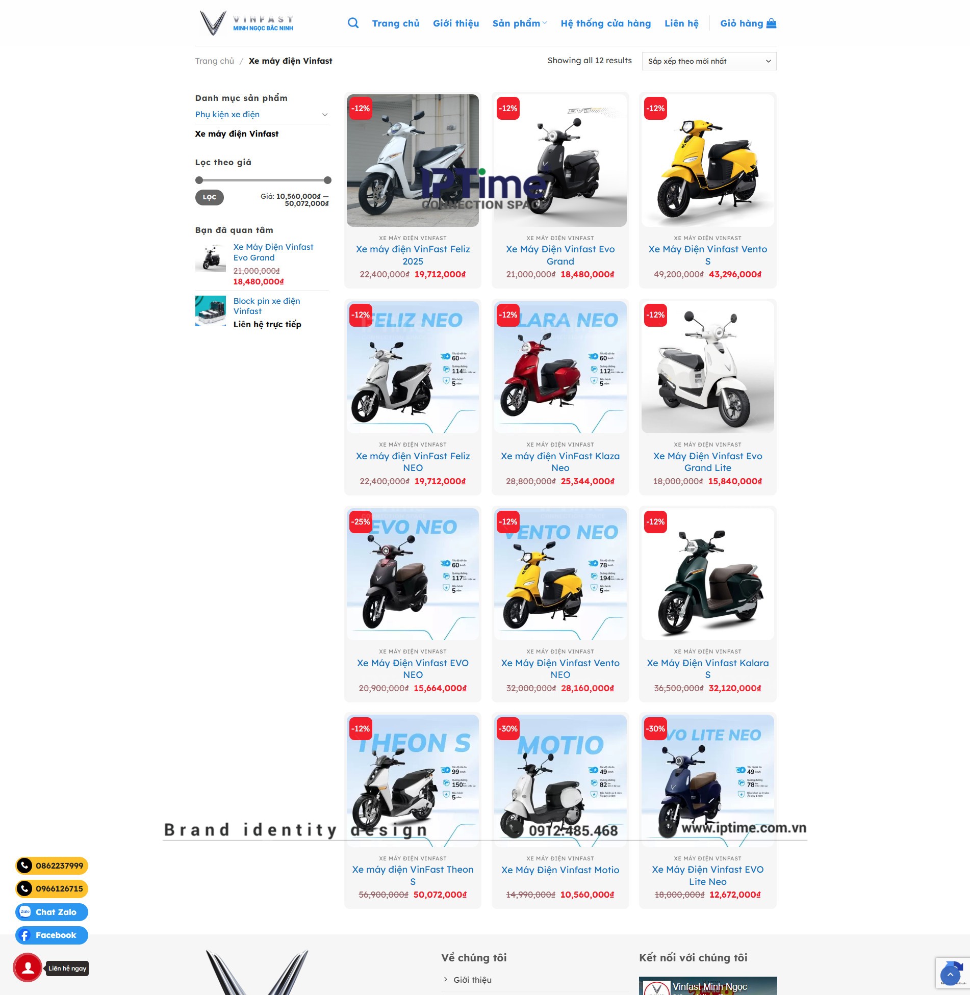Chọn Mẫu Thiết Kế Website Vinfast Minh Ngọc Bắc Ninh