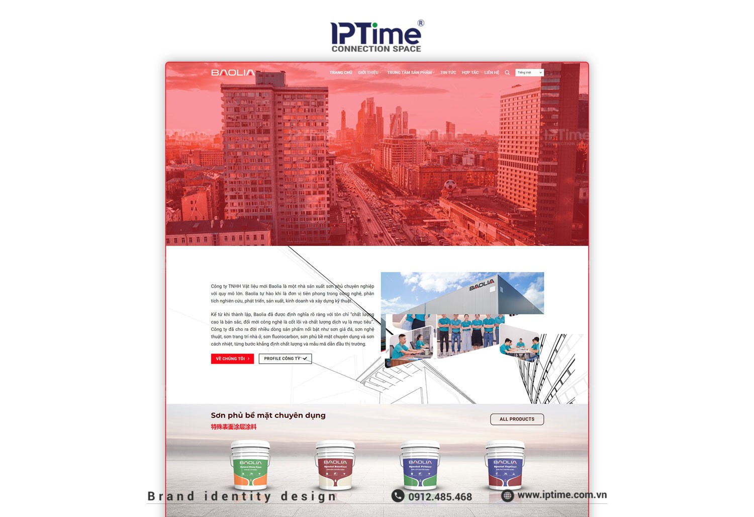 Mẫu Thiết Kế Website Công Ty Vật Liệu Sơn đá Baolia