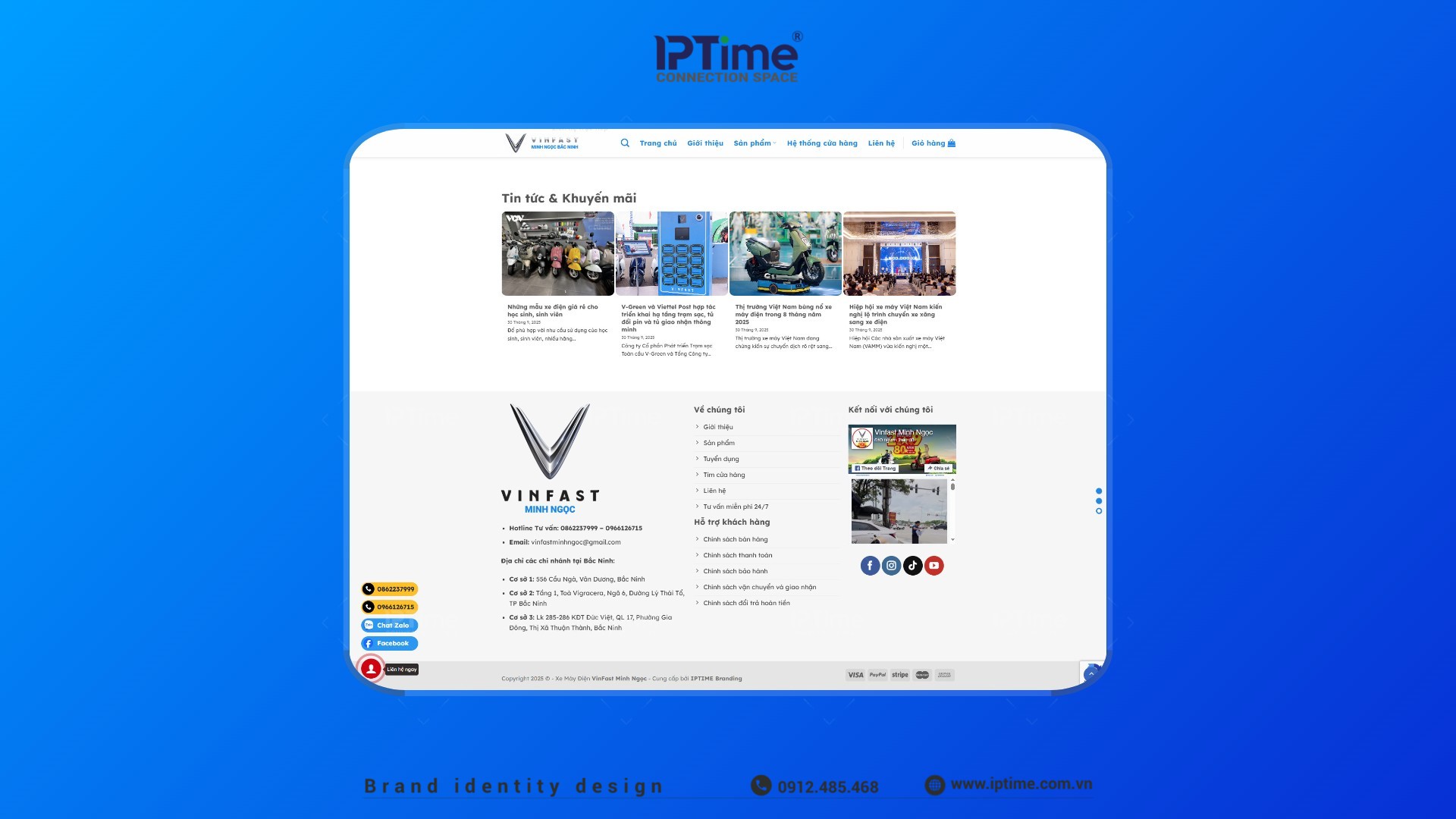 Chọn Mẫu Thiết Kế Website Vinfast Minh Ngọc Bắc Ninh